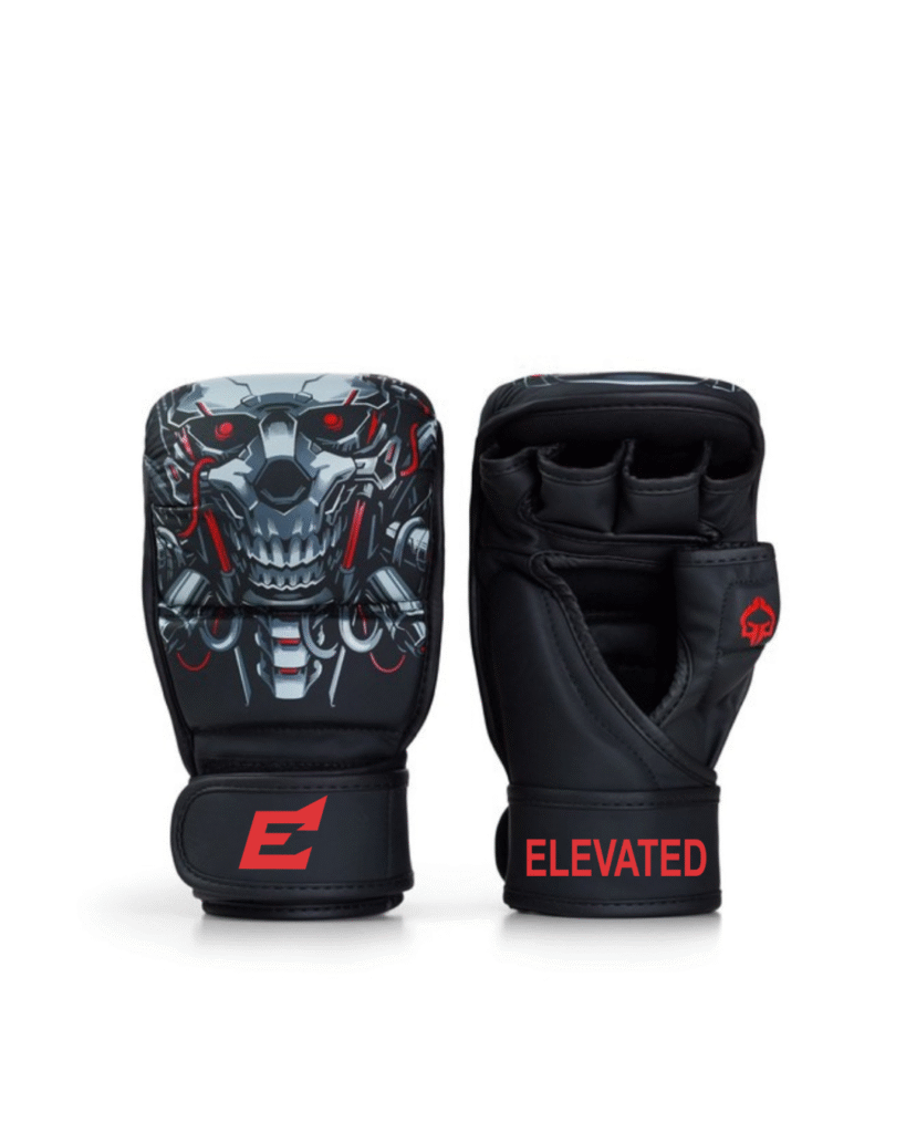 mma training gloves open palm wrist strap combat