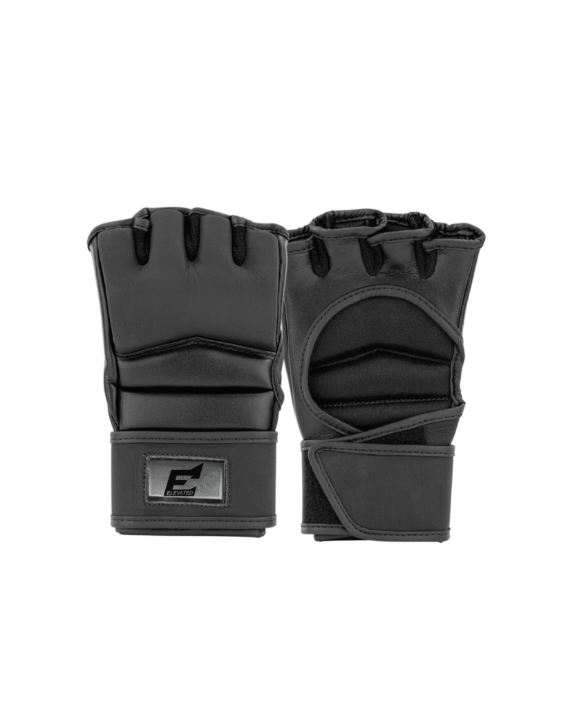 Elite MMA Training Gloves black mma training gloves padded knuckles secure wrist strap
