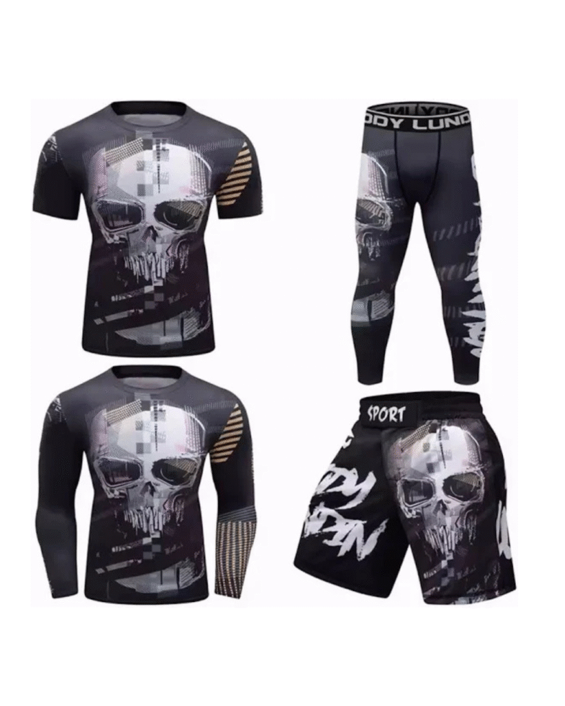 No-Gi BJJ Training Gear Set no-gi bjj training gear set rash guard shorts