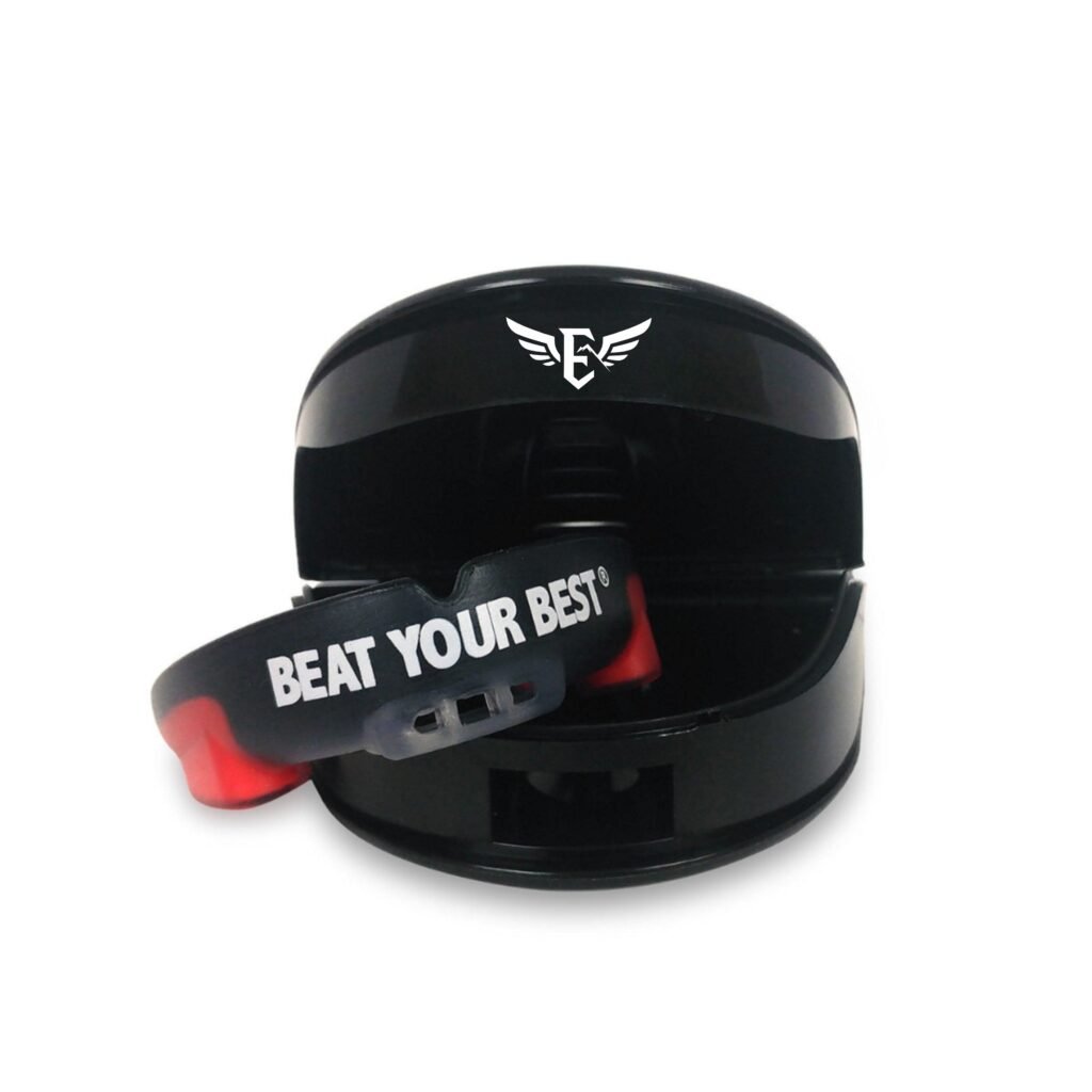 premium sports mouth guard with airflow channels 3-layer sports mouth guard with airflow channels for custom fit and impact protection