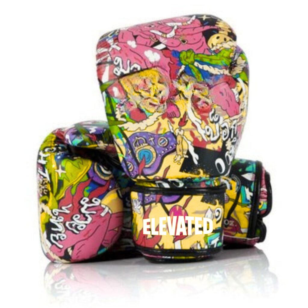 Muay Thai training gloves with durable padding and secure wrist strap