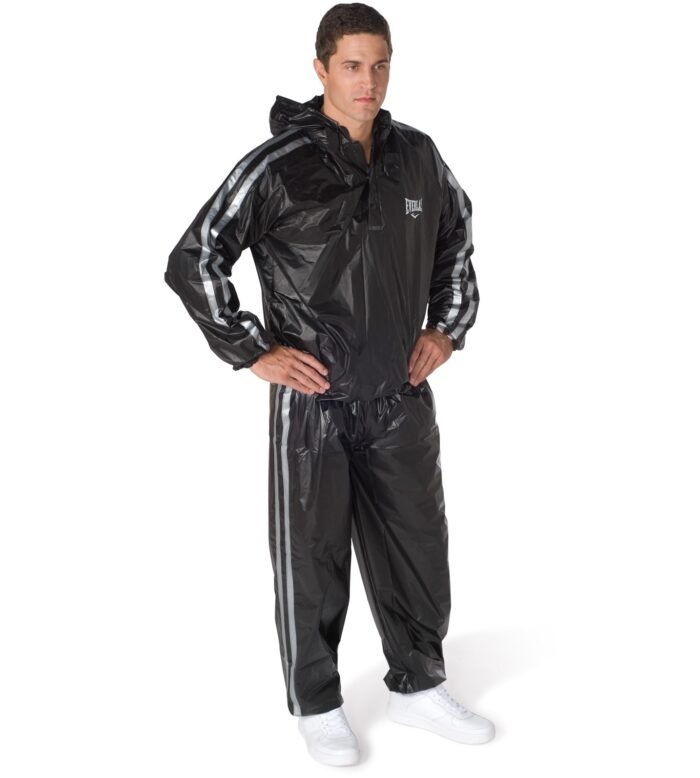 Men’s sauna suit with lightweight heat-retaining fabric designed for gym workouts cardio and fitness training